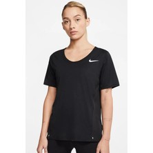Nike City Sleek Top Kadın Siyah Koşu Tişörtü