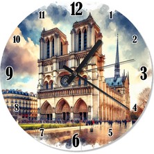 Tablomega Notre Dame Kilisesi Tasarım Duvar Saati