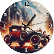 Ekart Nostaljik Araba Dekoratif Duvar Saati