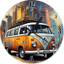 Karizma Tablo Retro Minibüs Dekoratif Duvar Saati
