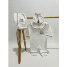 Best Tasarım Atölyesi Bebek Tulum Set Biye Detaylı Kişiye Özel