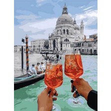 Womb Hobby Venedikte Romantizm Sayılarla Boyama SETI(40X50 cm Tuval Şasesine Gerili)