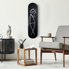 Hedgehog Art Shop "dark" Kaykay Duvar Dekoru, El Yapımı Ahşap Duvar Dekoru