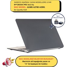 McStorey Macbook Pro 16.2inç Kılıf M1-M2-M3, Mat Iz Yapmaz (Touchbarsız 16.2" Pro) A2485 A2780 A2991 ile Uyumlu