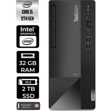 Lenovo Thinkcentre Neo 50T Intel Core I5 12400 32GB 2tb SSD Fdos 11SE00MJTX Masaüstü Bilgisayar & Per4 USB Bellek 11SE00MJTXP329