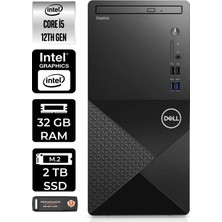 Dell Vostro 3910MT Intel Core I5 12400 32GB 2tb SSD Fdos N7519VDT3910 & Masaüstü Bilgisayar & Per4 USB Bellek N7519VDT3910P329