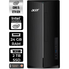 Acer Aspire TC1760 Intel Core I5 12400 24GB 2tb SSD W11P DT.BHUEM.005 Masaüstü Bilgisayar & Per4 USB Bellek DTBHUEM005P424