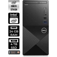 Dell Vostro 3910MT Intel Core I3 12100 24GB 4tb SSD W11H N3563VDT3910 Masaüstü Bilgisayar & Per4 USB Bellek N3563VDT3910P375