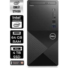 Dell Vostro 3910MT Intel Core I7 12700 64GB 4tb SSD W11H N7600VDT3910 Masaüstü Bilgisayar & Per4 USB Bellek N7600VDT3910P400