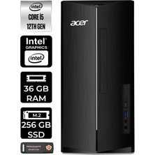 Acer Aspire TC1760 Intel Core I5 12400 36GB 256GB SSD W11P DT.BHUEM.005 Masaüstü Bilgisayar & Per4 USB Bellek DTBHUEM005P431