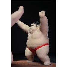 Saranostra Sumo Güreşcileri Peçetelik Komik Hediyelik Dekoratif Figür