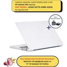 Mcstorey Macbook Pro 14.2inç Kılıf M1-M2-M3-M4, Karbon Fiber (14" Pro) A2442 A2779 A2992 A2918 A3112 A3401 A3185 ile Uyumlu