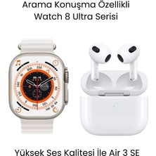 Sanal Ticaretiniz Watch 8 Ultra Akıllı Saat ve Air 3 Se Bluetooth Kulaklık