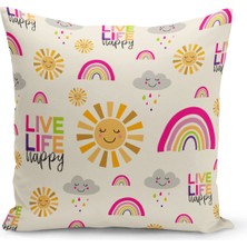 Bertille Home Çocuk Bebek Serisi Çift Tarafı Dijital Baskılı Kırlent Kılıfı (Kids Children Cushion Cover)