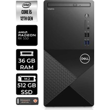 Dell Vostro 3910MT Intel Core I5 12400 36GB 512GB SSD RX550/4GB Fdos N7519VDT3910 & Masaüstü Bilgisayar & Per4 USB Bellek N7519VDT3910P332