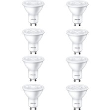Philips 4,7W (50W) 2700K (Sarı Işık) GU10 Duylu PAR16 LED Spot (8 Adet)