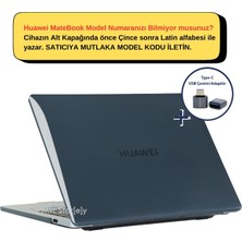 Synccase Huawei Matebook D14 Kılıf Kristal Parmak Izi Yapmaz (2023 Yılı) ile Uyumlu