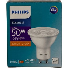 Philips 4,7W (50W) 2700K (Sarı Işık) GU10 Duylu PAR16 LED Spot (2 Adet)