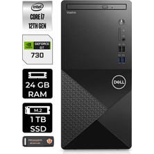 Dell Vostro 3910MT Intel Core I7 12700 24GB 1tb SSD GT730/4GB W11P N7600VDT3910 Masaüstü Bilgisayar & Per4 USB Bellek N7600VDT3910P423