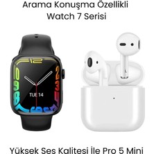 Sanal Ticaretiniz Watch 7 Serisi Akıllı Saat ve Air Pro 5 Mini Bluetooth Kulaklık