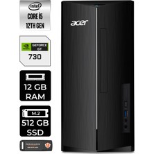 Acer Aspire TC1760 Intel Core I5 12400 12GB 512GB SSD GT730/4GB W11P DT.BHUEM.005 Masaüstü Bilgisayar & Per4 USB Bellek DTBHUEM005P407