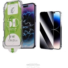 Uniqanatolia Iphone 15 Pro Max Premium  Uyumlu Prıvacy Hayalet Magıc Glass Kolay Kurulum Kırılmaz Ekran Koruyucu