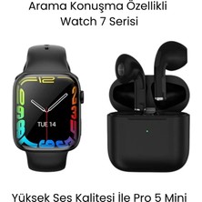 Sanal Ticaretiniz Watch 7 Serisi Akıllı Saat ve Air Pro 5 Mini Bluetooth Kulaklık