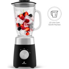 Karaca Buz Kırma Özellikli, 1,5 Lt Cam Hazneli Smoothie Blender , 1000W Güçlü Motor