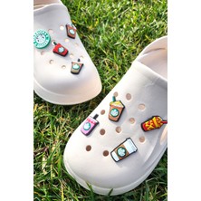 Bear & Pear Starbaks Jibbitz 8 Adet Terlik Süsü Crocs Aksesuar Kahve Bardağı