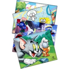 Çocuklar Için Ahşap Eğitici Öğretici Renkli puzzle Yapboz 4'lü Set 30 Parça