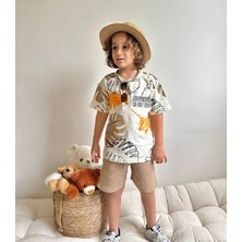 Jolly Kids Erkek Çocuk Palmiye Baskılı Şortlu Takım