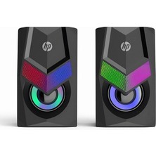 HP DHE-6000 6W 2.0 Rgb Aydınlatmalı Multimedya Hoparlör (3,5mm Jack+Usb) (Ramwhite Türkiye Garantili)