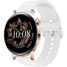 Sneezy Huawei Watch Gt3 42MM ile Uyumlu 20MM Purelux Soft Tokalı Silikon Kordon Dayanıklı Spor Stil