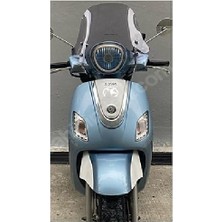 Aras Moto Sym Fiddle Ön Siperlik Camı Açık Füme Saydam Uzun Tip 42CM ,bağlantı Aparatlı -Arasmoto