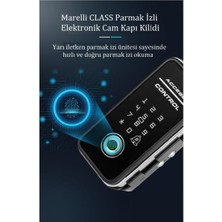 Marelli Class-Parmak Izli Cam Kapılar Için Üstten Takma Kartlı ve Şifreli Elektronik Kapı Kilidi ve Karşılığı