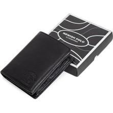 Newish Polo Erkek Hakiki Deri Cüzdan ve Kartlık - newpolo078 - Siyah