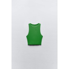 The Champ Clothing The Champ Halter Yaka Yeşil Kadın Crop Top
