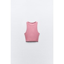 The Champ Clothing The Champ Halter Yaka Pembe Kadın Crop Top