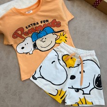 Fashion Junior Erkek Çoçuk Pamuklu Tişört - Şort Ikili Takım