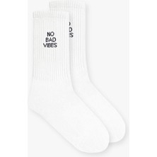 Abluka Online Erkek No Bad Vibes Uzun Kolej Tenis Çorap Siyah
