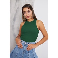 The Champ Clothing The Champ Halter Yaka Haki Kadın Top