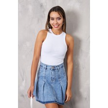 The Champ Clothing The Champ Halter Yaka Beyaz Kadın Top