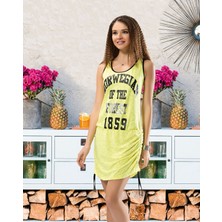 Miraxx Derya Kurşun Kalın Askılı Kadın Elbise 954