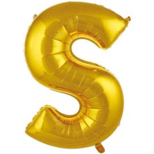 Ürün Limanı S Harfi 16 Inç 36 cm Gold Renk Folyo Balon