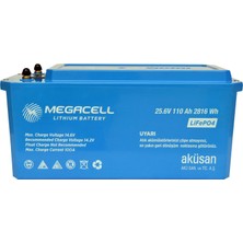 Megacell 24 V 110 Ah Lifepo4 Akü