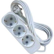 El-Bi 3'lü Topraklı Grup Priz (5m Kablolu)