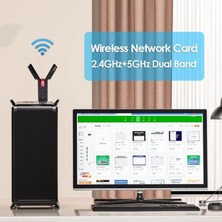 Obrax USB 3.0 Wifi 6 AX1800 Mbps Çift Bant 5ghz/2.4ghz Kablosuz Adaptörü