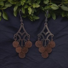 Crystal Atelier Aesthetic Soft Vibes Vintage Coquette Fairycore Etnik Otantik Kombin Geleneksel Özel Tasarım Hediyelik Sallantılı Avize Tura Figürlü Boncuk Kadın Küpe