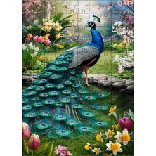 Ekart Ahşap Mdf Puzzle Yapboz Erkek Tavus Kuşu 120 Parça 25*35 cm