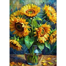 Tablomega Ahşap Mdf Puzzle Yapboz Sarı Ayçiçekleri 120 Parça 25*35 cm